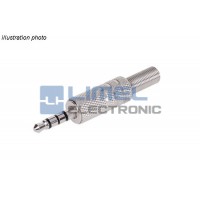 JACK Zástrčka 3,5mm 4-pin KOVOVÁ na kábel
